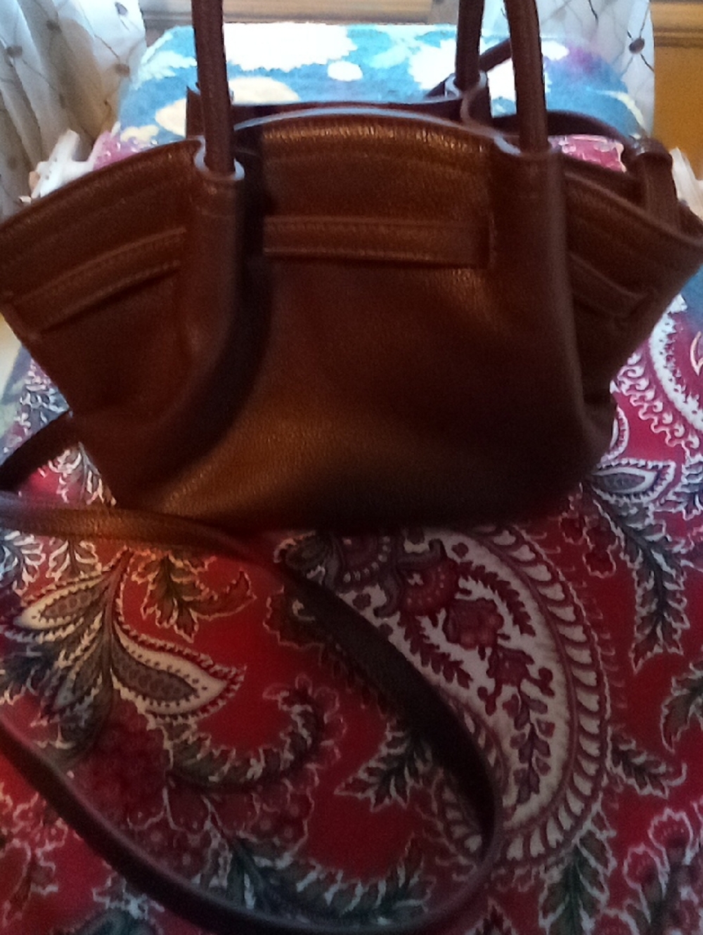 J&W Brown Tote Handbag - Women's Fashion Shoulder Bag - Picture 3 of 4